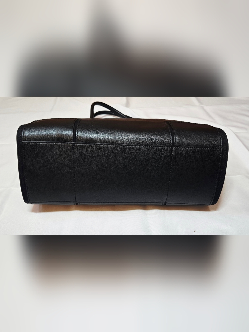 Tory Burch Elle Minimalist Black Leather Work Laptop Tote NWT - Picture 6 of 17